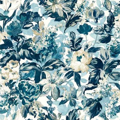 Lilum Denim/Ivory Wallcovering by Clarke & Clarke 