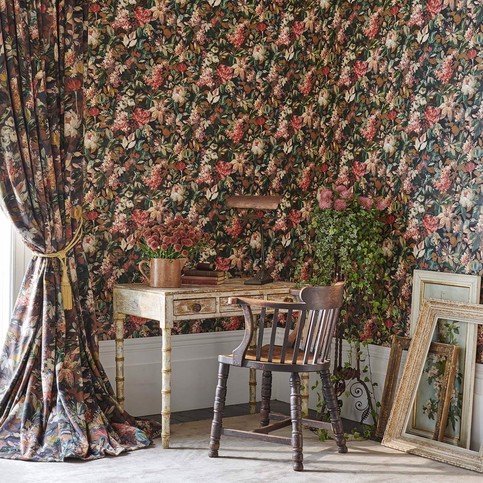 Lilum Russet/Noir Wallcovering by Clarke & Clarke 