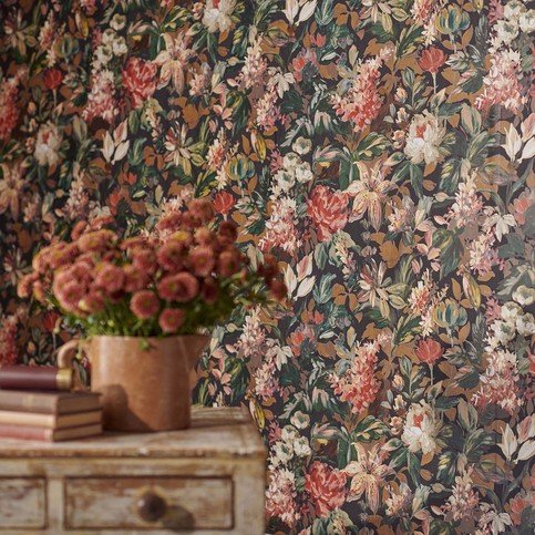 Lilum Russet/Noir Wallcovering by Clarke & Clarke 