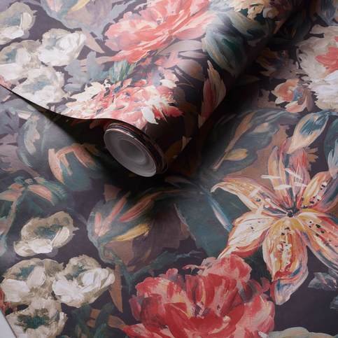 Lilum Russet/Noir Wallcovering by Clarke & Clarke 
