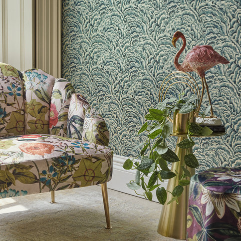 Lumino Kingfisher/Gilver Wallcovering by Clarke & Clarke