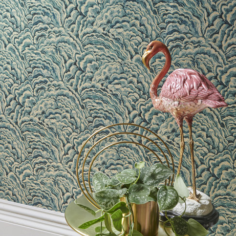 Lumino Kingfisher/Gilver Wallcovering by Clarke & Clarke