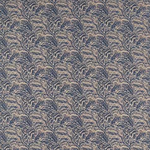 Lumino Midnight/Copper Fabric by Clarke & Clarke 