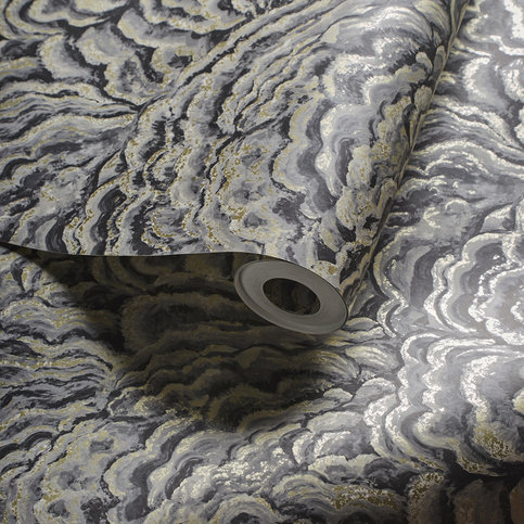 Lumino Noir/Gilver Wallcovering by Clarke & Clarke