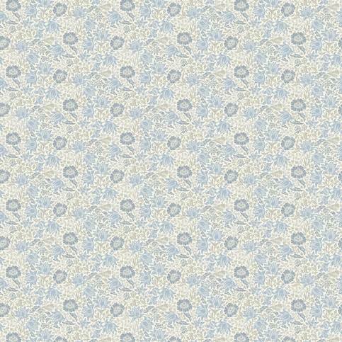 Mallow Denim/Ivory Fabric by Clarke & Clarke 