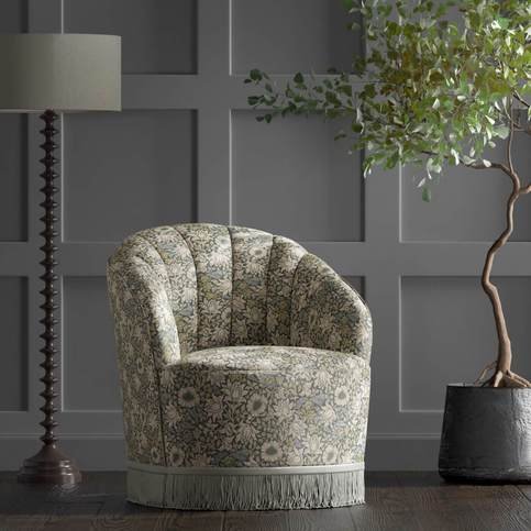 Mallow Slate/Dove Fabric by Clarke & Clarke 