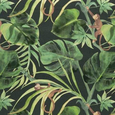 Monkey Business Charcoal Fabric by Clarke & Clarke 