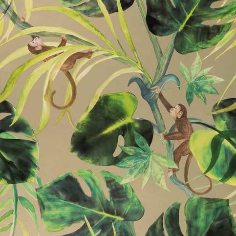 Monkey Business Gilver Wallcovering by Clarke & Clarke