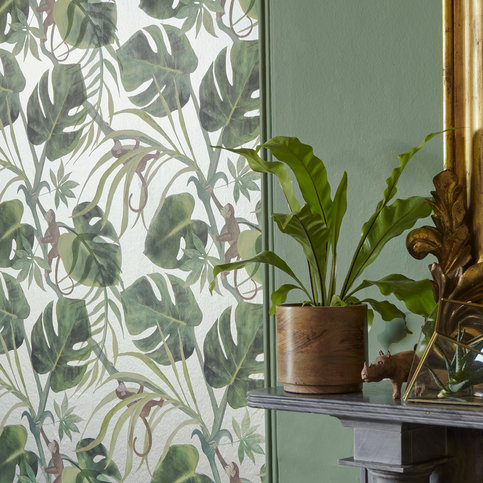 Monkey Business Gilver Wallcovering by Clarke & Clarke