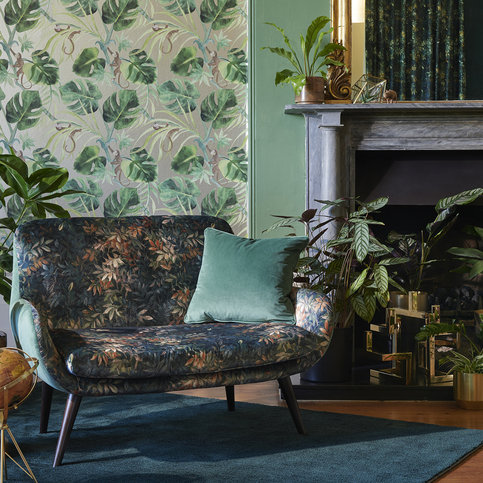 Monkey Business Gilver Wallcovering by Clarke & Clarke