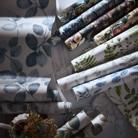 Northia Charcoal Wallcovering by Clarke & Clarke 