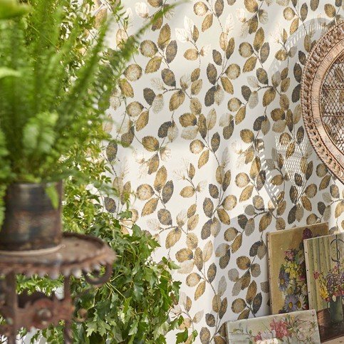Northia Pewter/Gold Wallcovering by Clarke & Clarke 