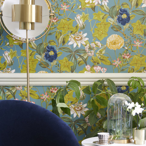 Passiflora Chambray Wallcovering by Clarke & Clarke