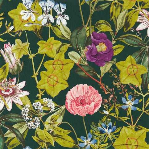 Passiflora Emerald Wallcovering by Clarke & Clarke