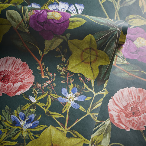 Passiflora Emerald Wallcovering by Clarke & Clarke