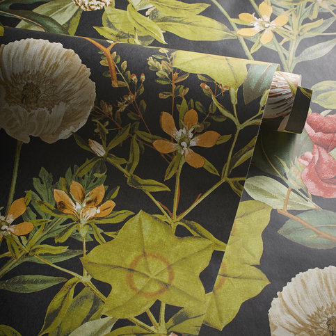 Passiflora Noir Wallcovering by Clarke & Clarke
