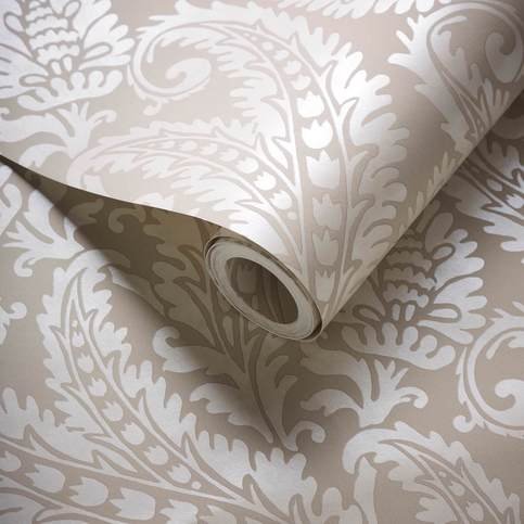 Regale Ivory/Mocha Wallcovering by Clarke & Clarke 