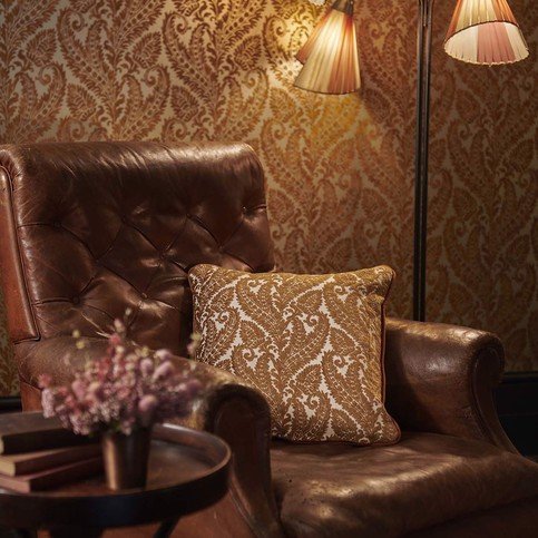 Regale Russet Fabric by Clarke & Clarke 
