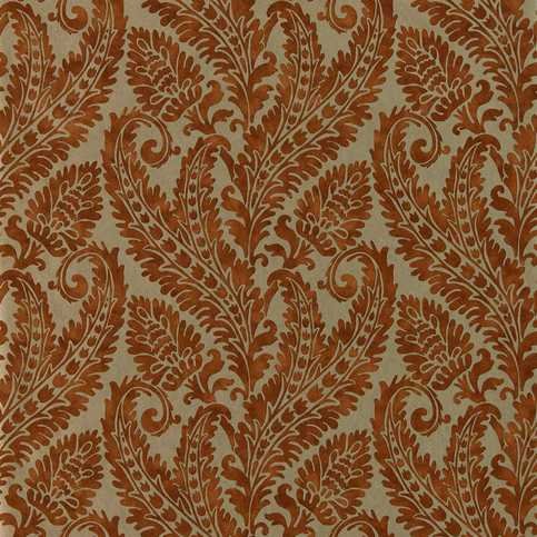 Regale Russet/Gilver Wallcovering by Clarke & Clarke 