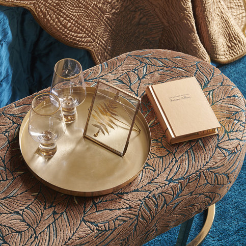 Selva Antique/Gold Fabric by Clarke & Clarke 