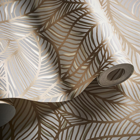 Selva Bronze/Ivory Wallcovering by Clarke & Clarke