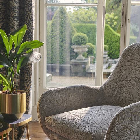 Selva Linen/Champagne Fabric by Clarke & Clarke 