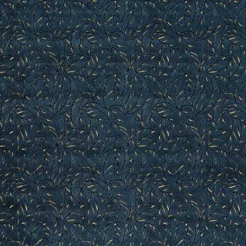 Selva Midnight/Gold Fabric by Clarke & Clarke 