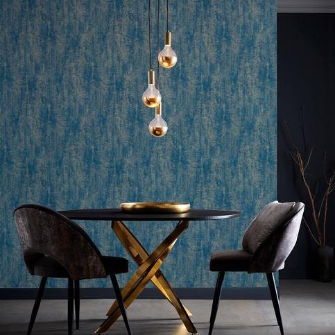 Sontuoso Midnight Wallcovering by Clarke & Clarke 