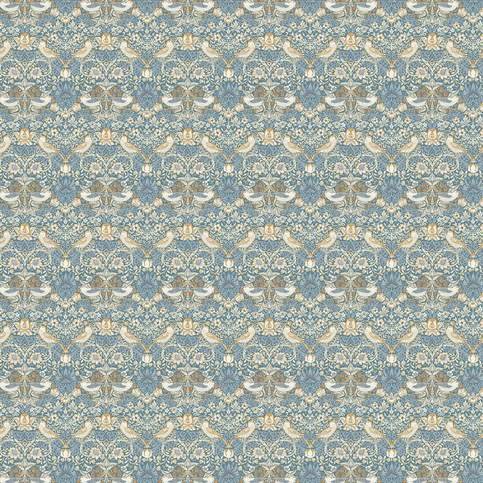 Strawberry Thief Denim/Spice Fabric by Clarke & Clarke 
