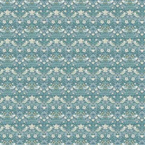 Strawberry Thief Teal Fabric by Clarke & Clarke 