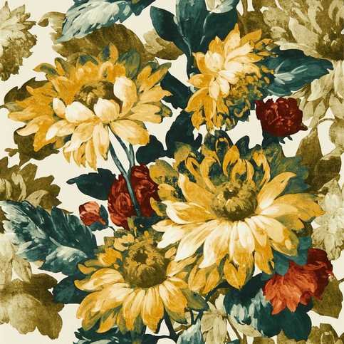 Sunforest Olive/Russet Wallcovering by Clarke & Clarke 