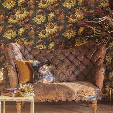 Sunforest Sage/Russet Wallcovering by Clarke & Clarke 