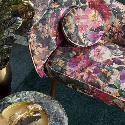 Tahiti Fuchsia Fabric by Clarke & Clarke 