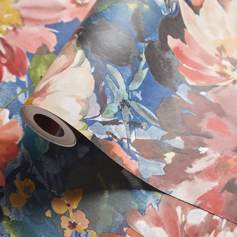 Tahiti Midnight Wallcovering by Clarke & Clarke