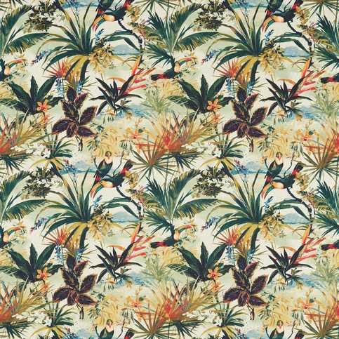 Toucan Antique Fabric by Clarke & Clarke 