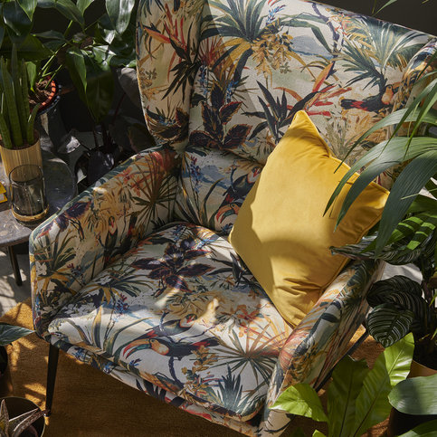 Toucan Antique Fabric by Clarke & Clarke 