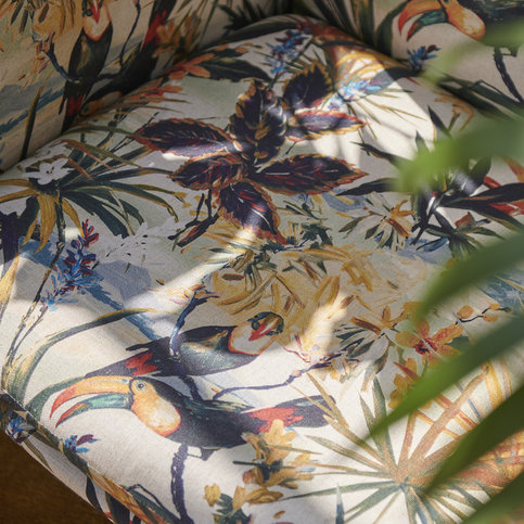 Toucan Antique Fabric by Clarke & Clarke 