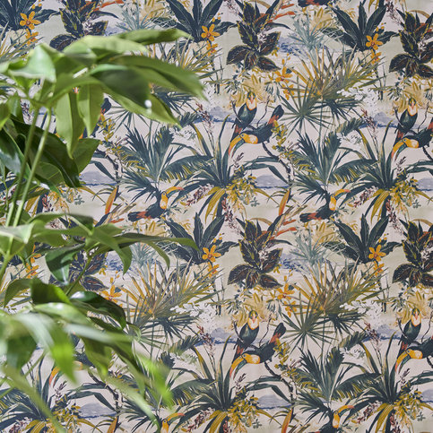 Toucan Antique Wallcovering by Clarke & Clarke