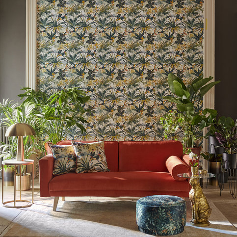 Toucan Antique Wallcovering by Clarke & Clarke
