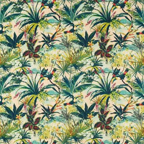 Toucan Blush Fabric by Clarke & Clarke 
