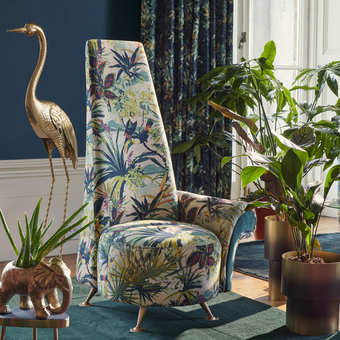 Toucan Blush Fabric by Clarke & Clarke 
