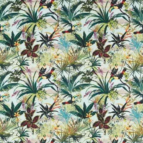 Toucan Sky Fabric by Clarke & Clarke 