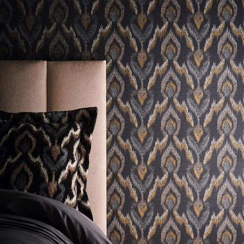 Velluto Noir Wallcovering by Clarke & Clarke 