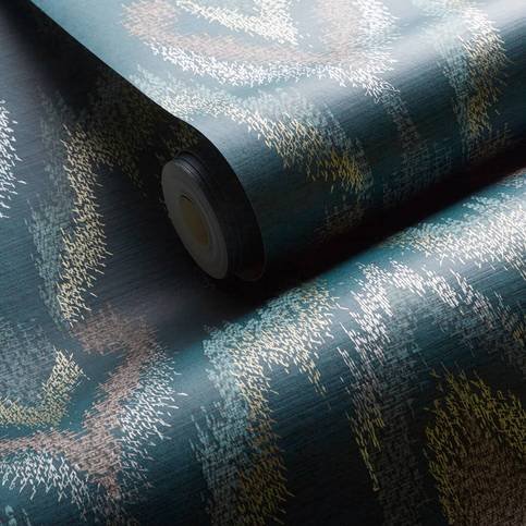 Velluto Teal Wallcovering by Clarke & Clarke 