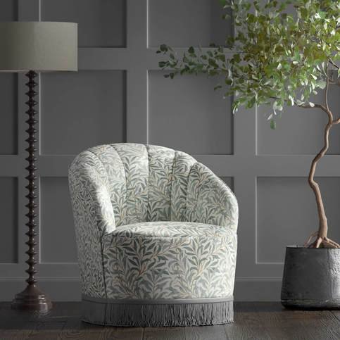 Willow Boughs Mineral Fabric by Clarke & Clarke 