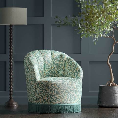 Willow Boughs Teal Fabric by Clarke & Clarke 