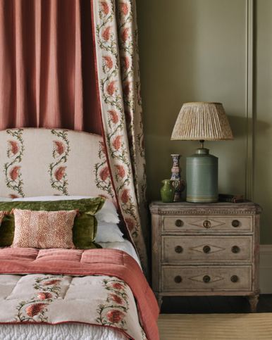 Leona Red/Green by Colefax and Fowler