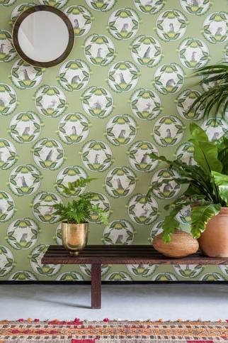 Ardmore Cameos Green Wallcovering by Cole & Son 