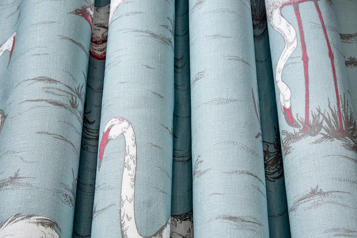 Flamingos Linen Union Fabric by Cole & Son 