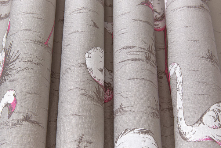 Flamingos Linen Union Fabric by Cole & Son 